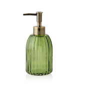 Dispensador de baño verde de cristal estilo vintage