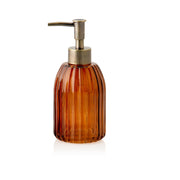 Dispensador de baño naranja de cristal estilo vintage