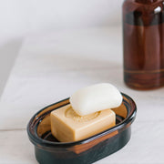 Jabonera de baño de cristal moderna marrón
