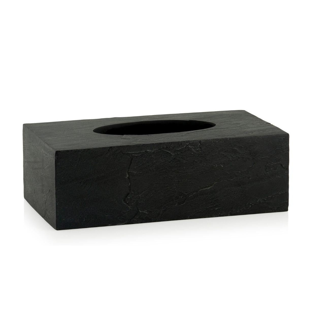 Caja para pañuelos de pizarra negra
