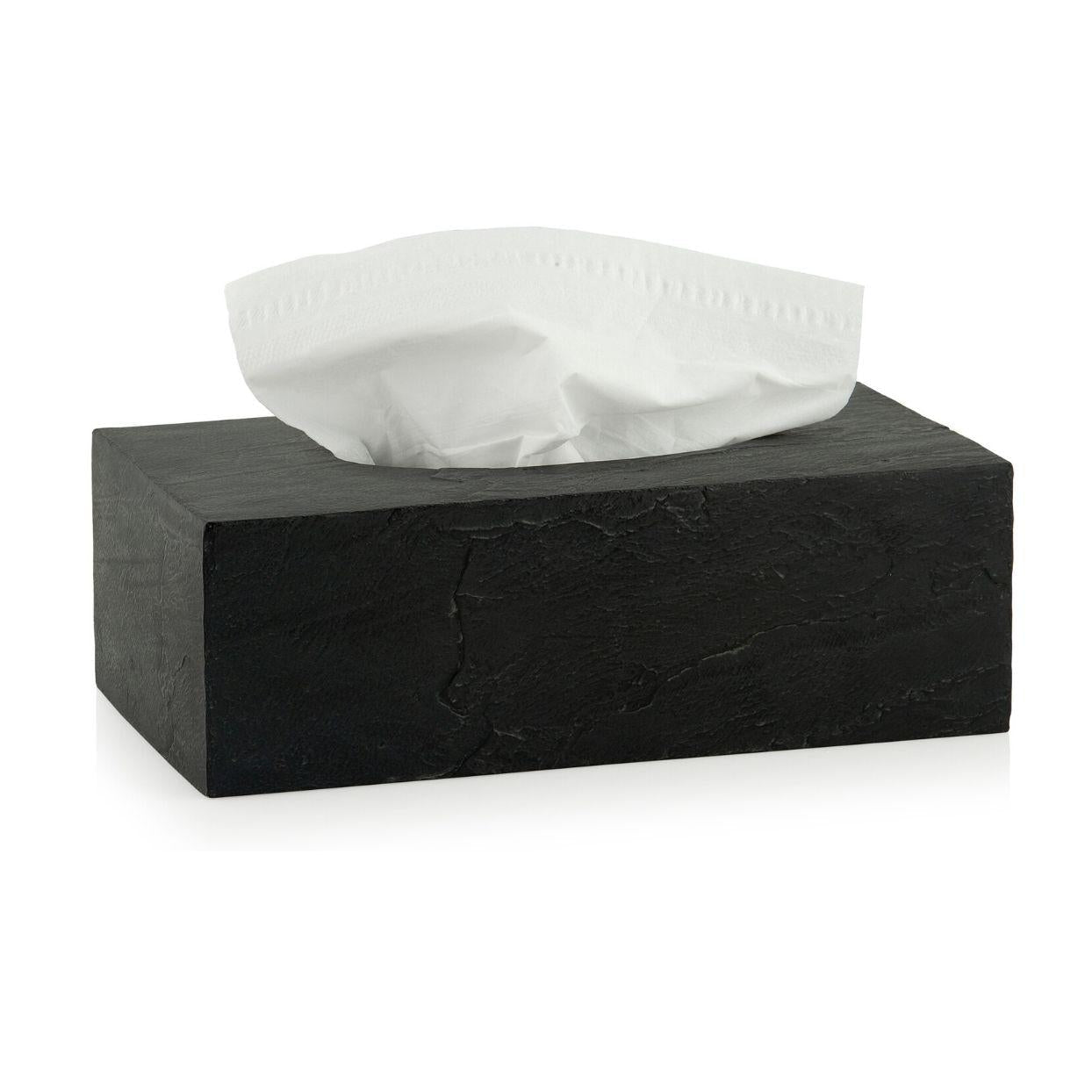 Caja para pañuelos de pizarra negra