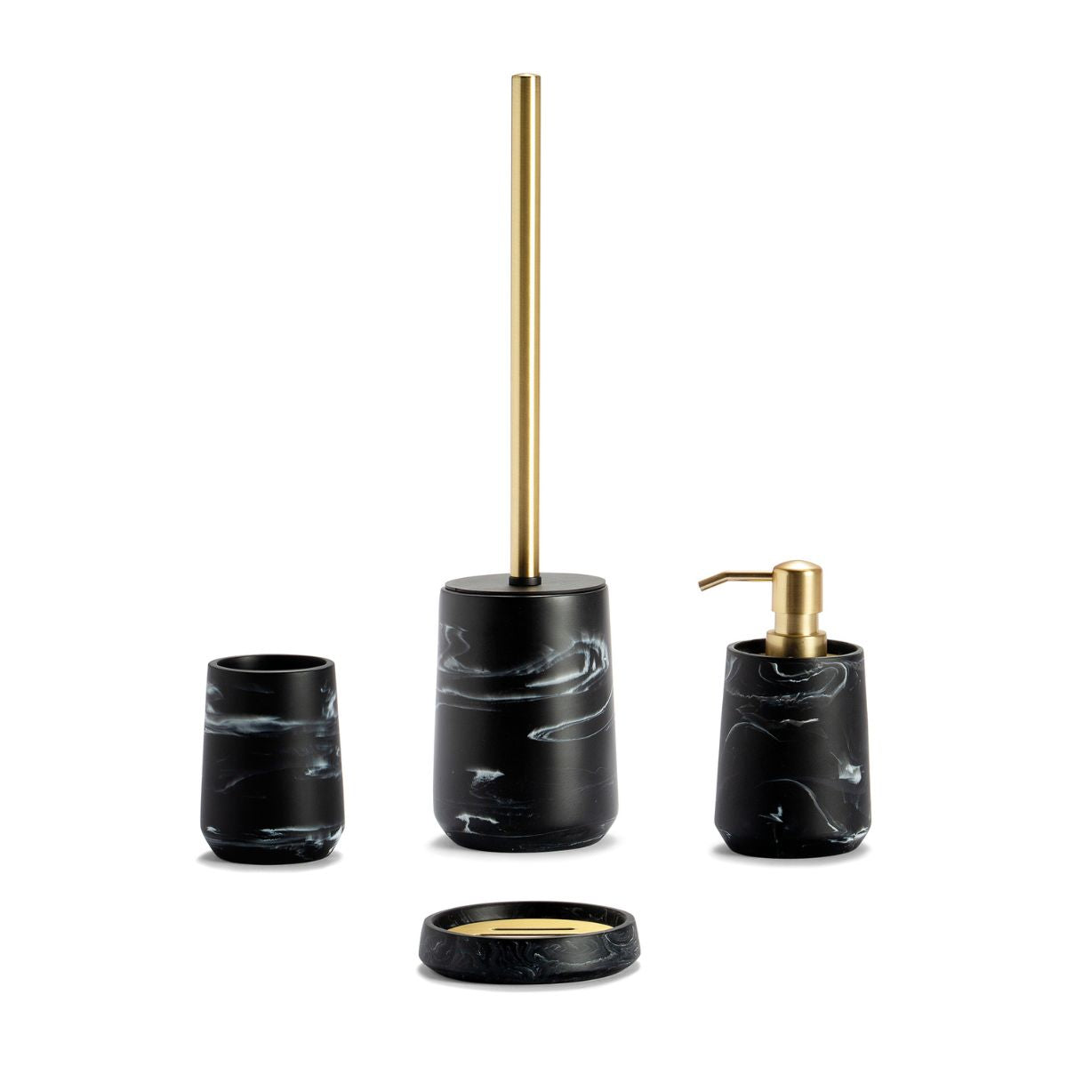 Accesorios de baño de mármol clásico negro