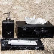 Classic black marble tissue box