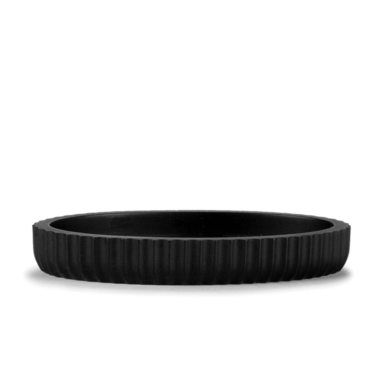 Matte black resin soap dish