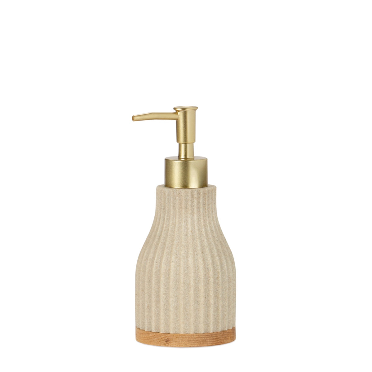 Dispensador de baño moderno de madera y resina beige