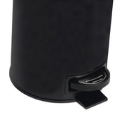 Modern black metal bathroom waste bin