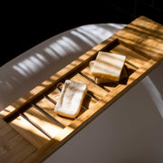 Bandeja de bañera de bambú 85 cm