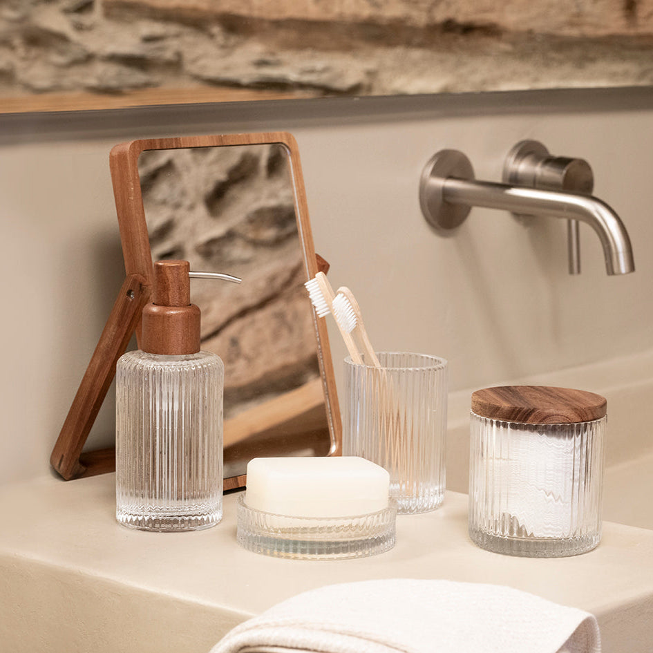 Classic glass bathroom dispenser