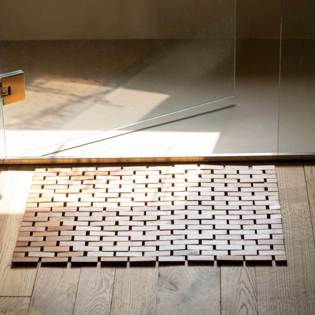 Alfombra de baño de bambú