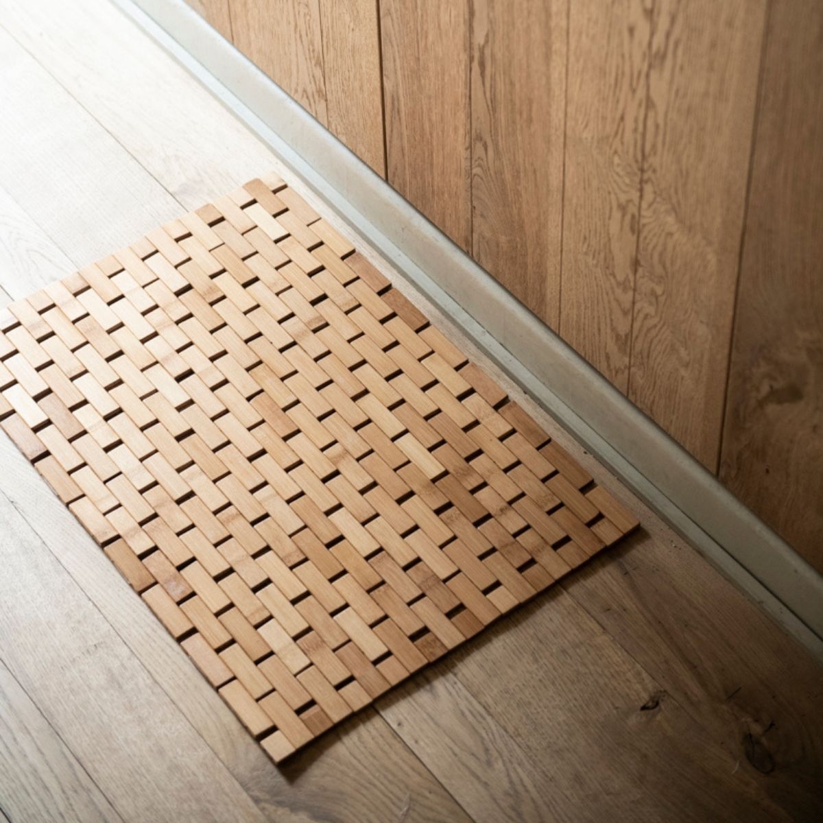Alfombra de baño de bambú