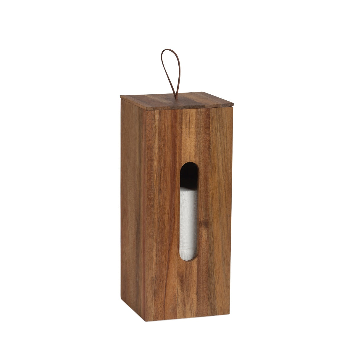 Wooden toilet paper roll holder
