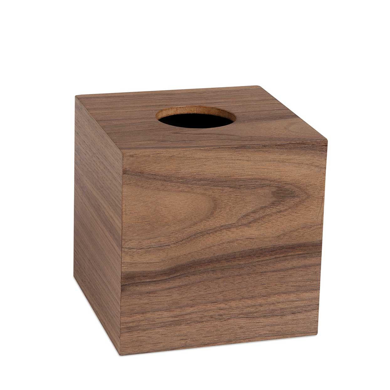Caja de pañuelos de nogal