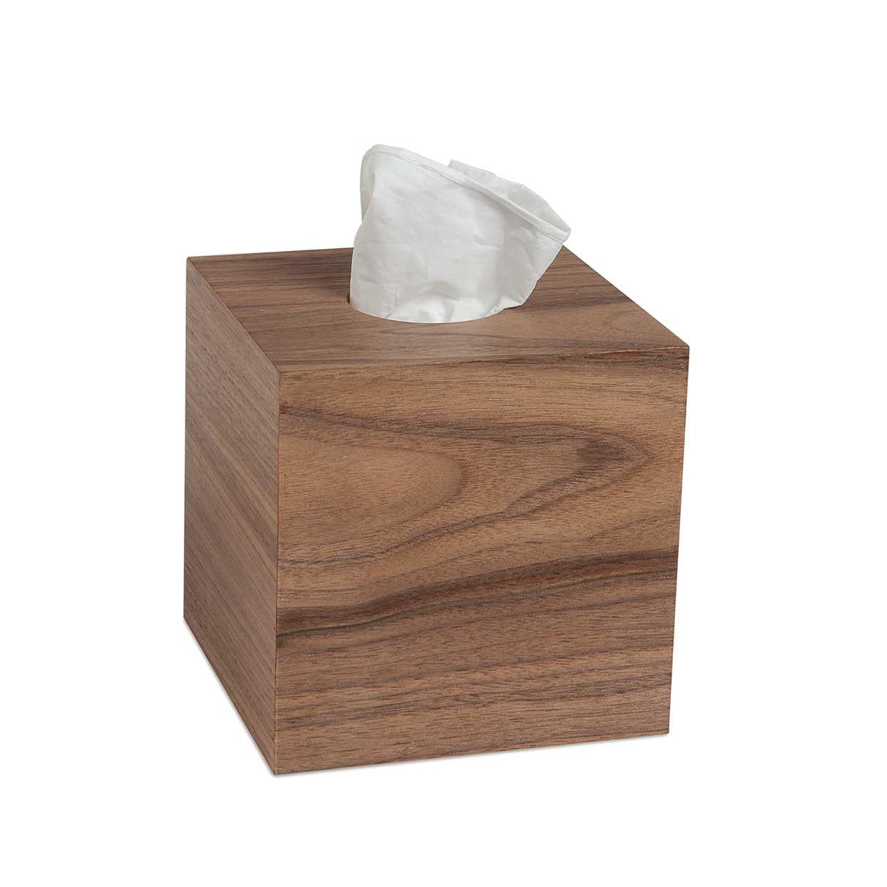 Caja de pañuelos de nogal