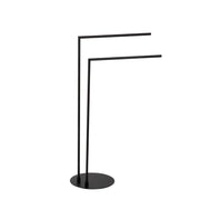Industrial black free-standing towel rack