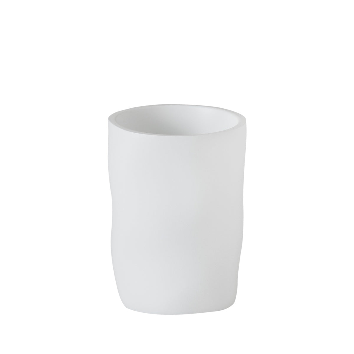 Portacepillos de poliresina irregular blanco