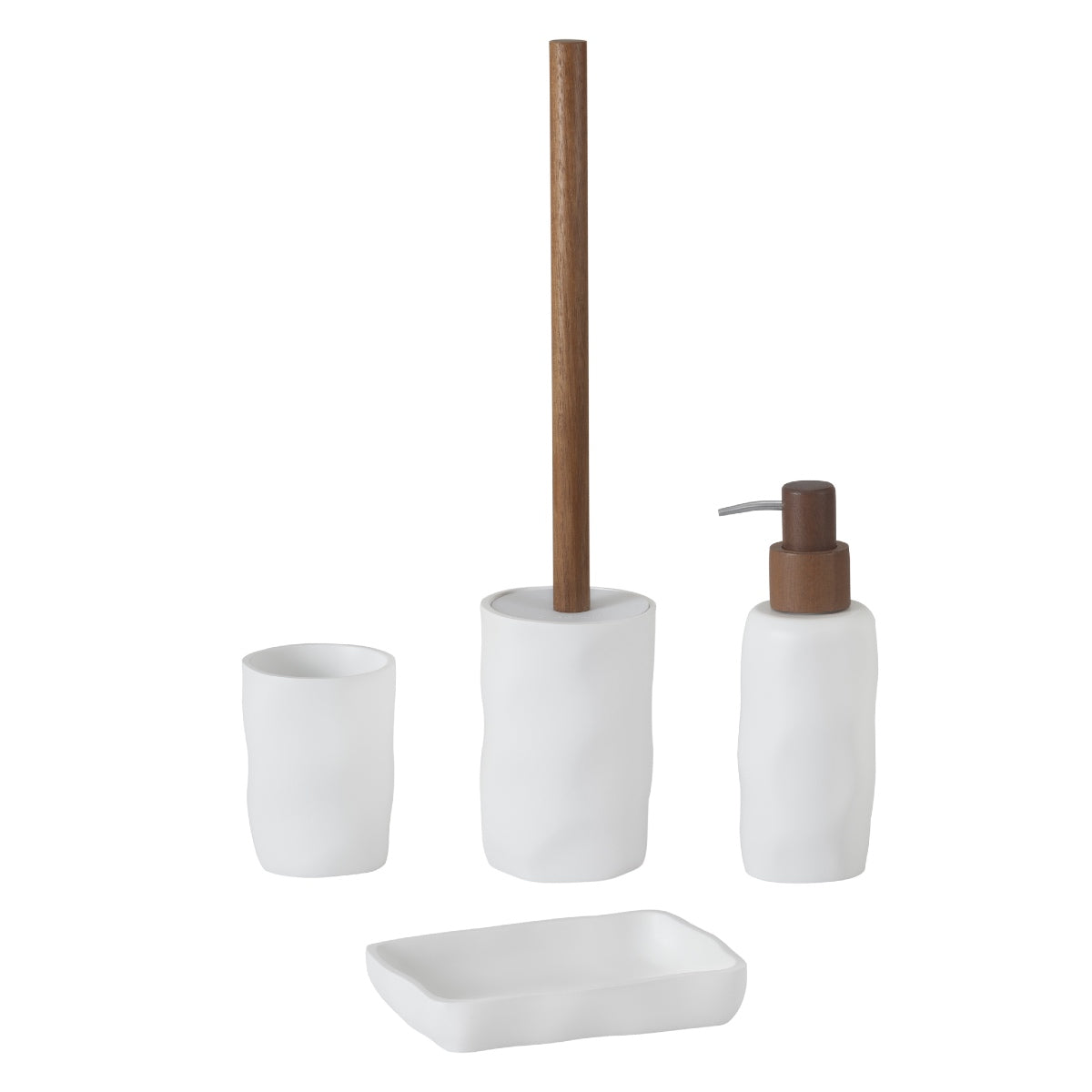 Portacepillos de baño blanco de resina
