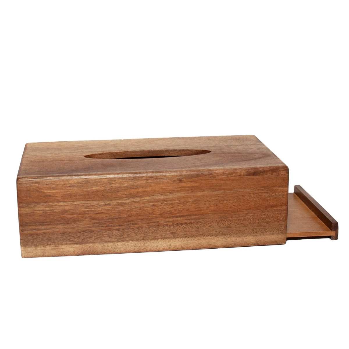 Caja de pañuelos de madera de acacia