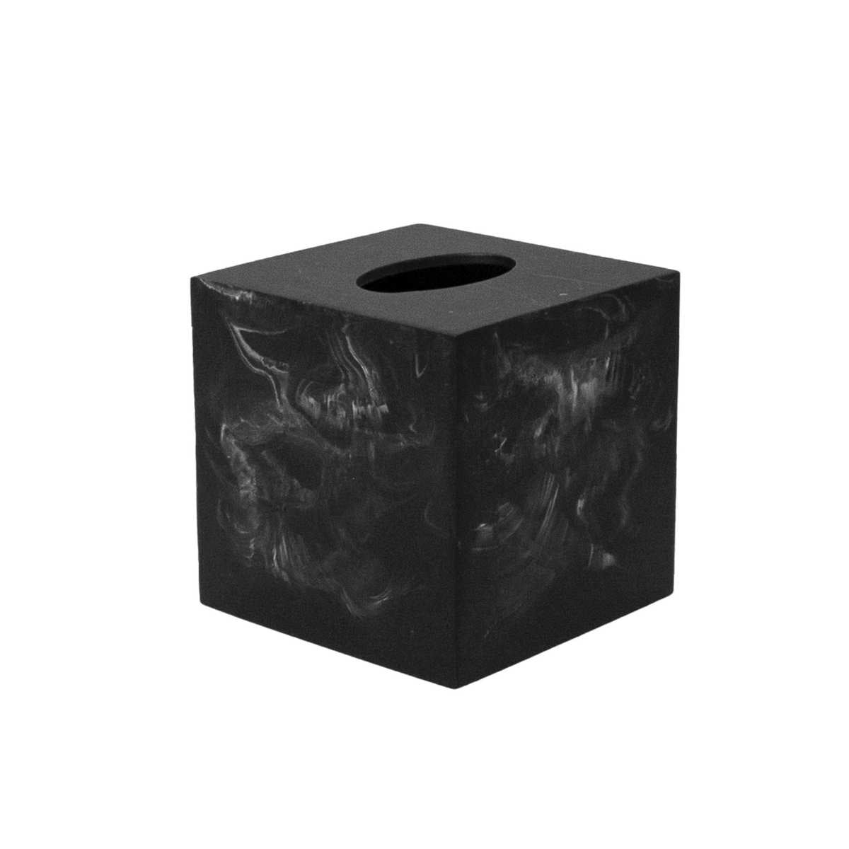 Caja de pañuelos cuadrada negra