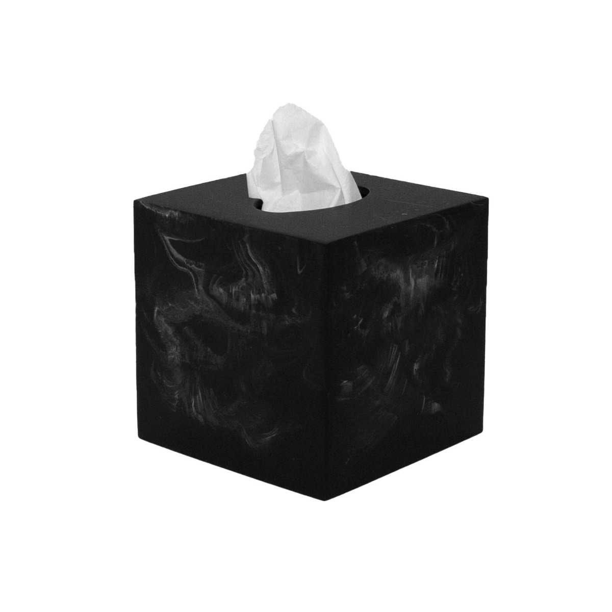 Caja de pañuelos negra con tissue