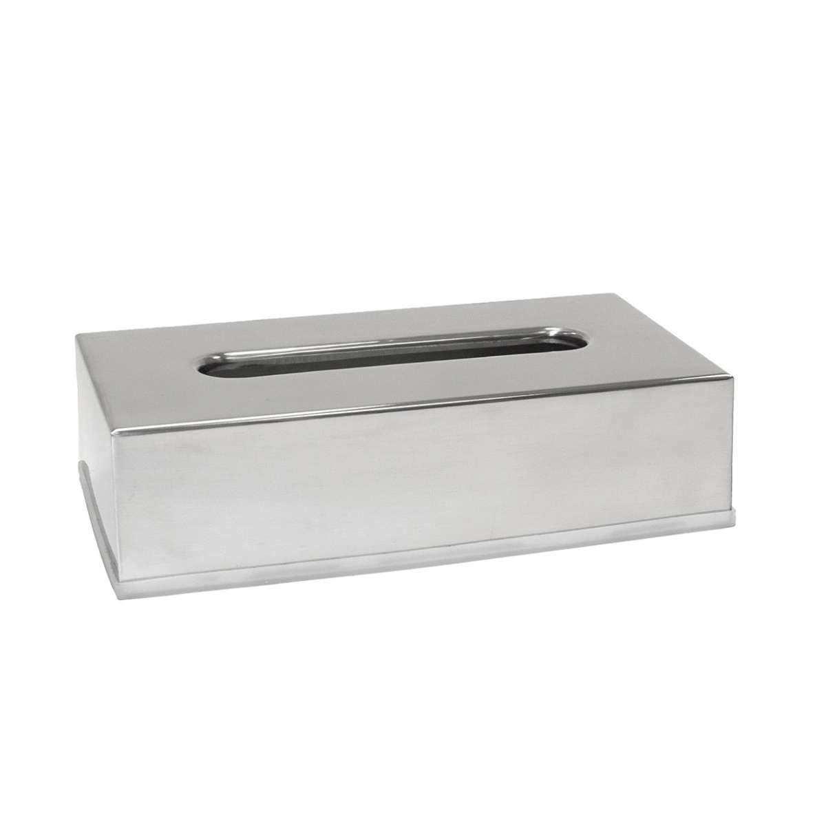 Portapañuelos rectangular de acero inoxidable