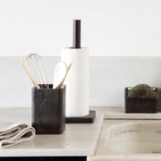 Black slate kitchen roll holder