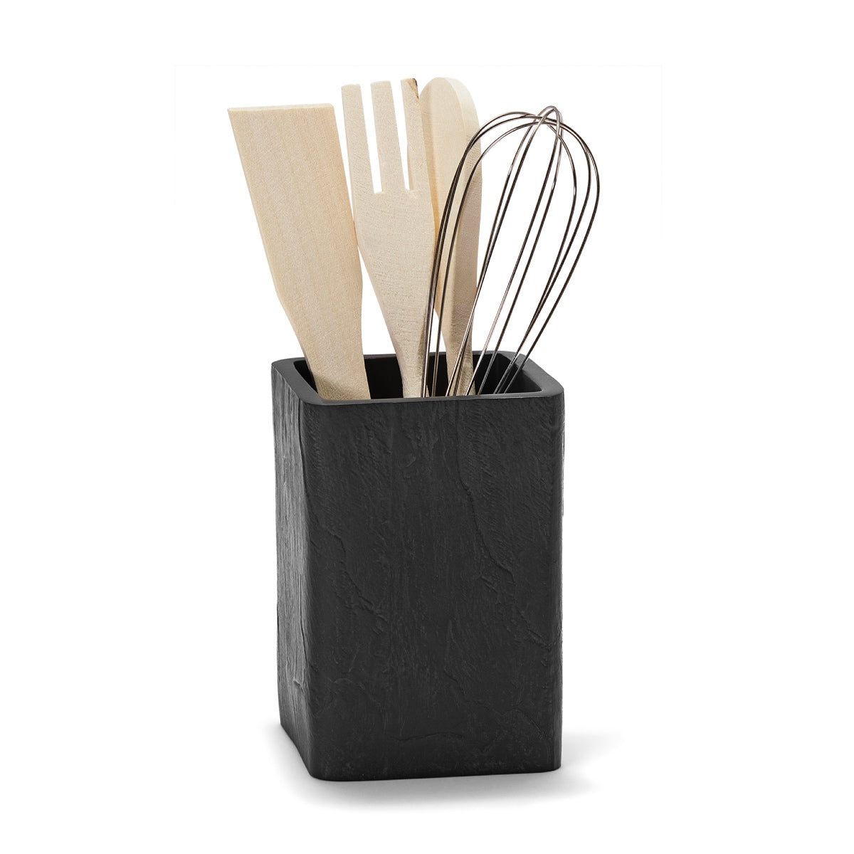 Bote de utensilios de cocina negro