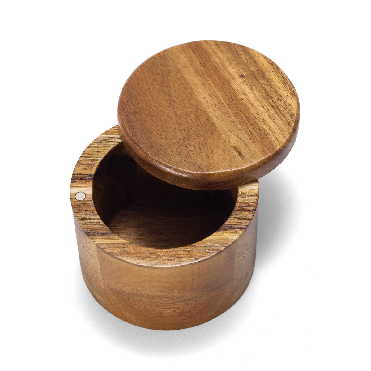 Salero de cocina de madera rústico marrón