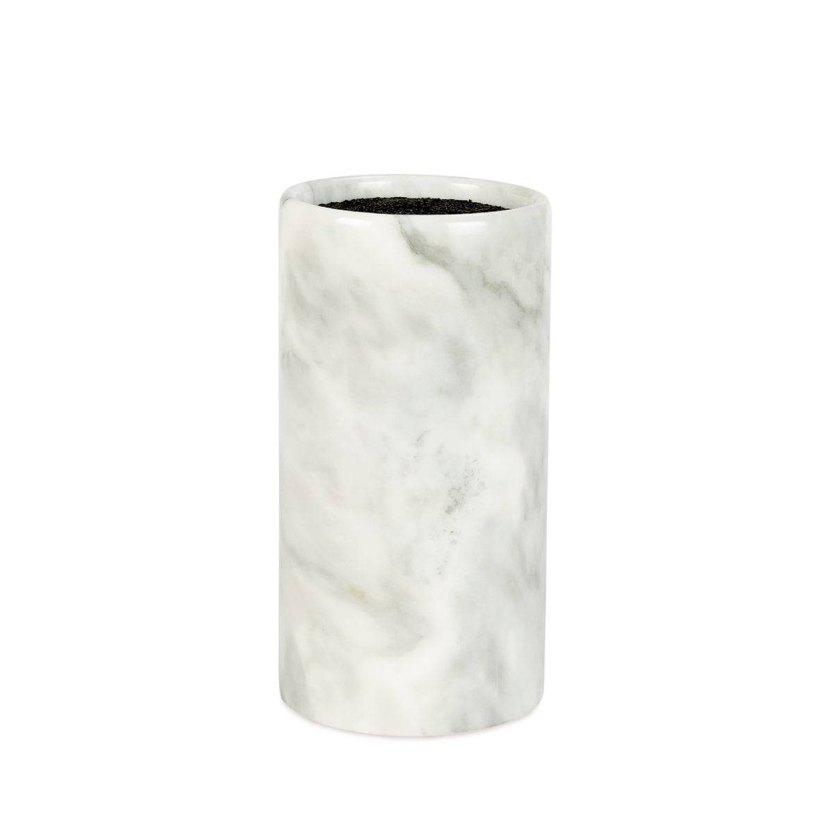 Soporte de utensilios de cocina de mármol blanco