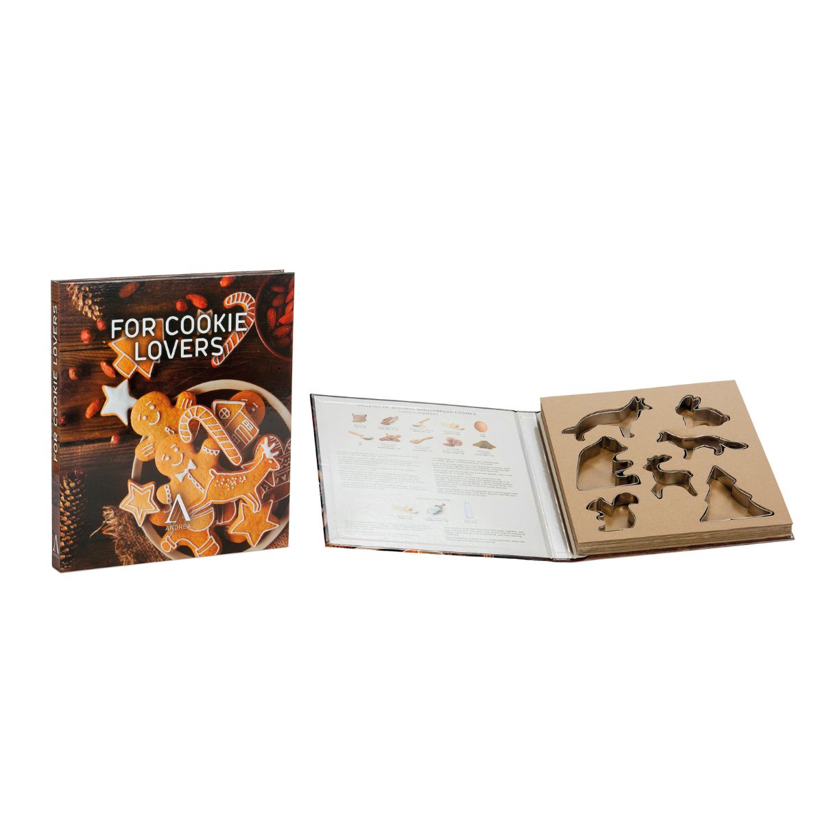 Kit de moldes de galletas infantiles de acero plateado
