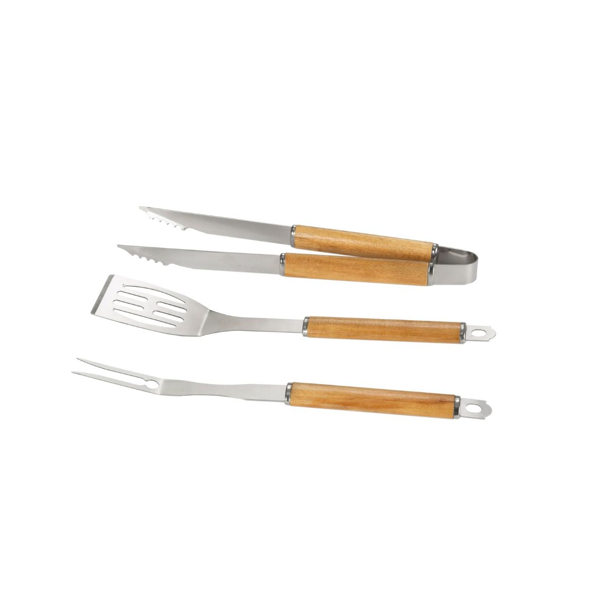 Utensilios para barbacoa de madera modernos