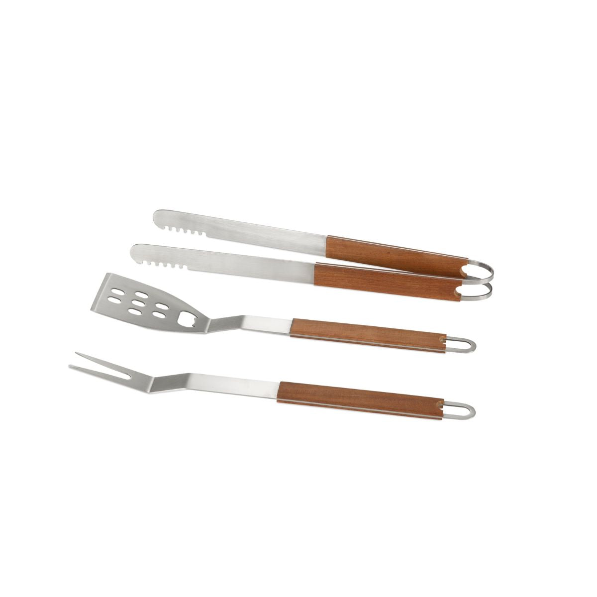 Utensilios para barbacoa de madera marrón modernos