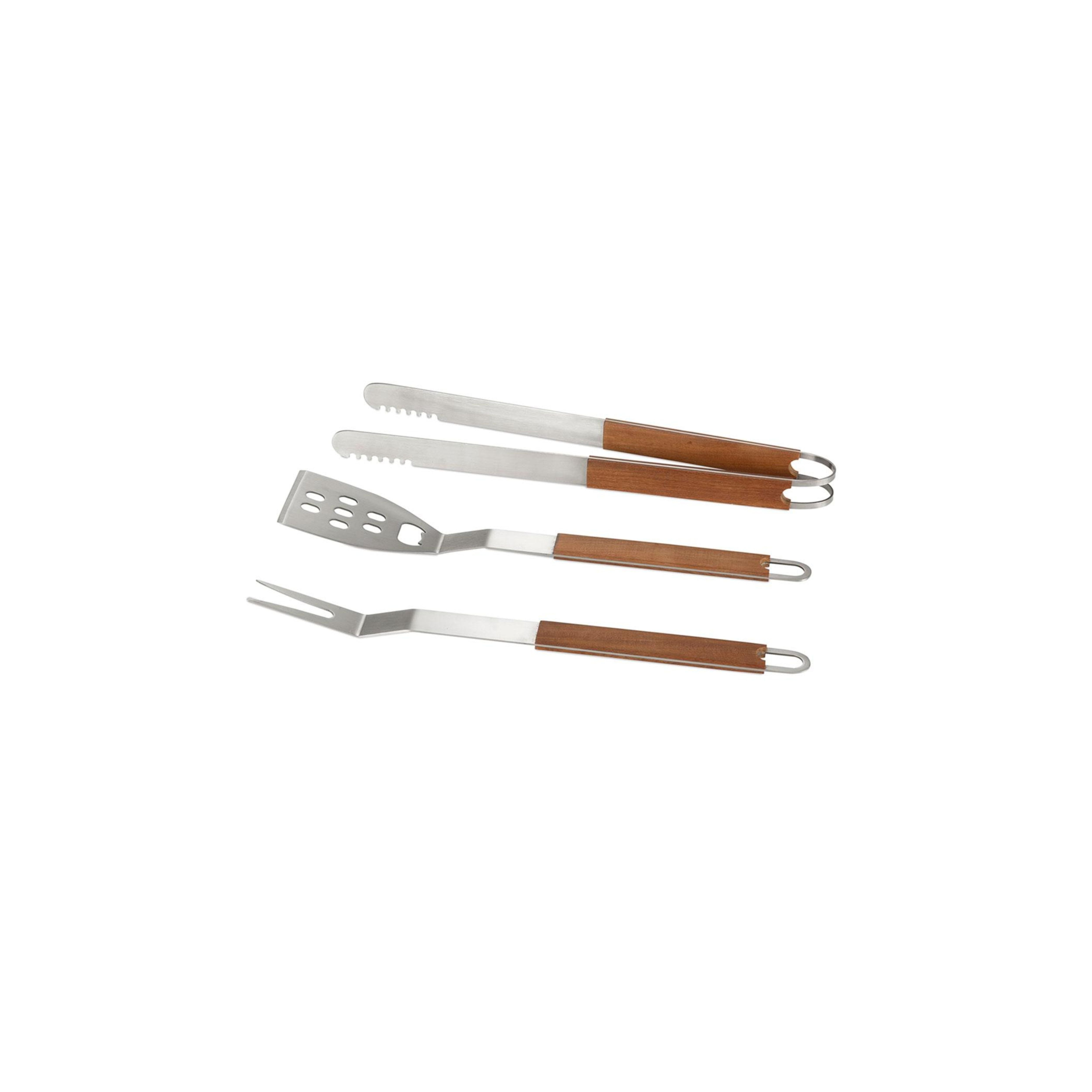 Utensilios para barbacoa de madera marrón modernos