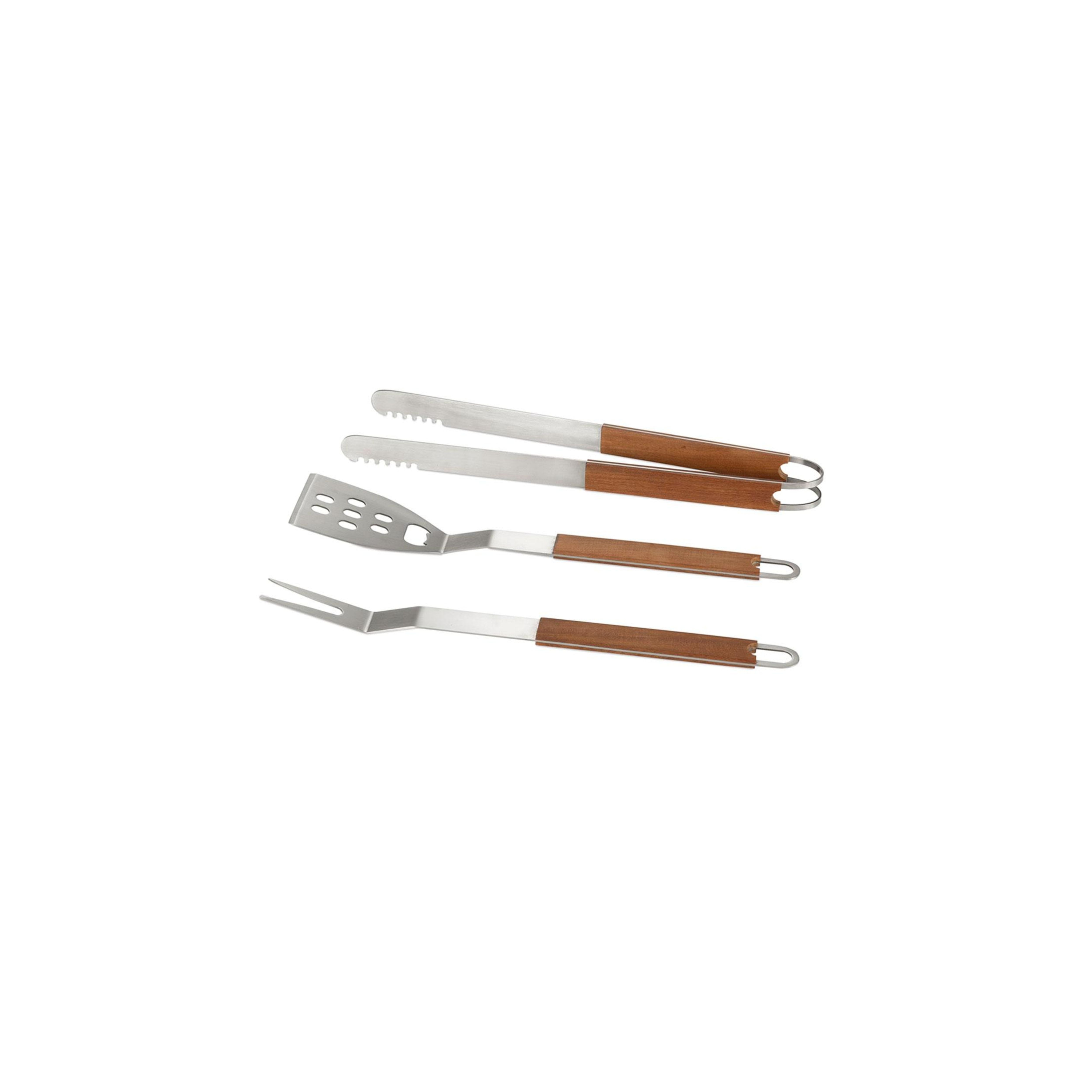 Utensilios para barbacoa de madera marrón modernos