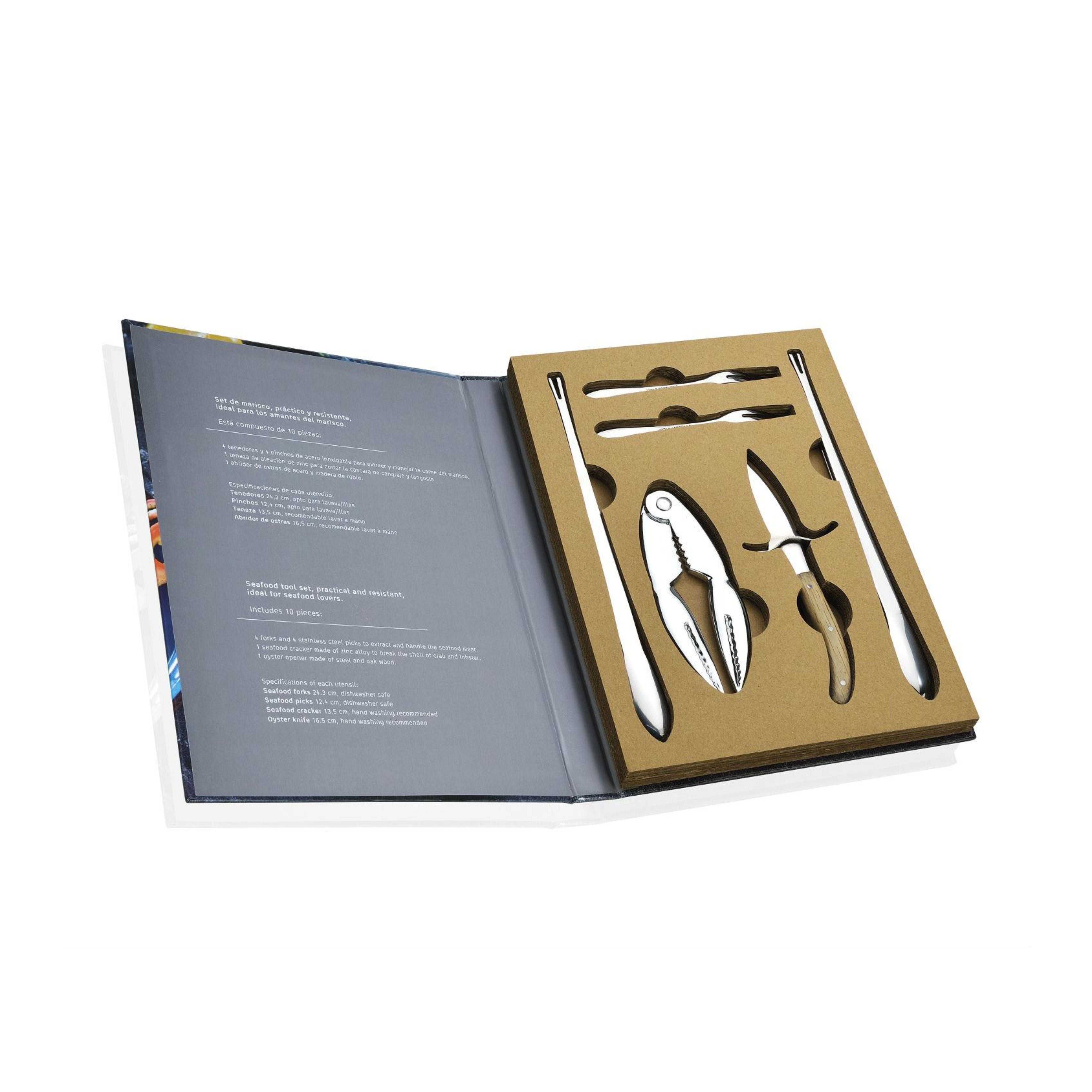 Set de 10 utensilios para marisco gourmet