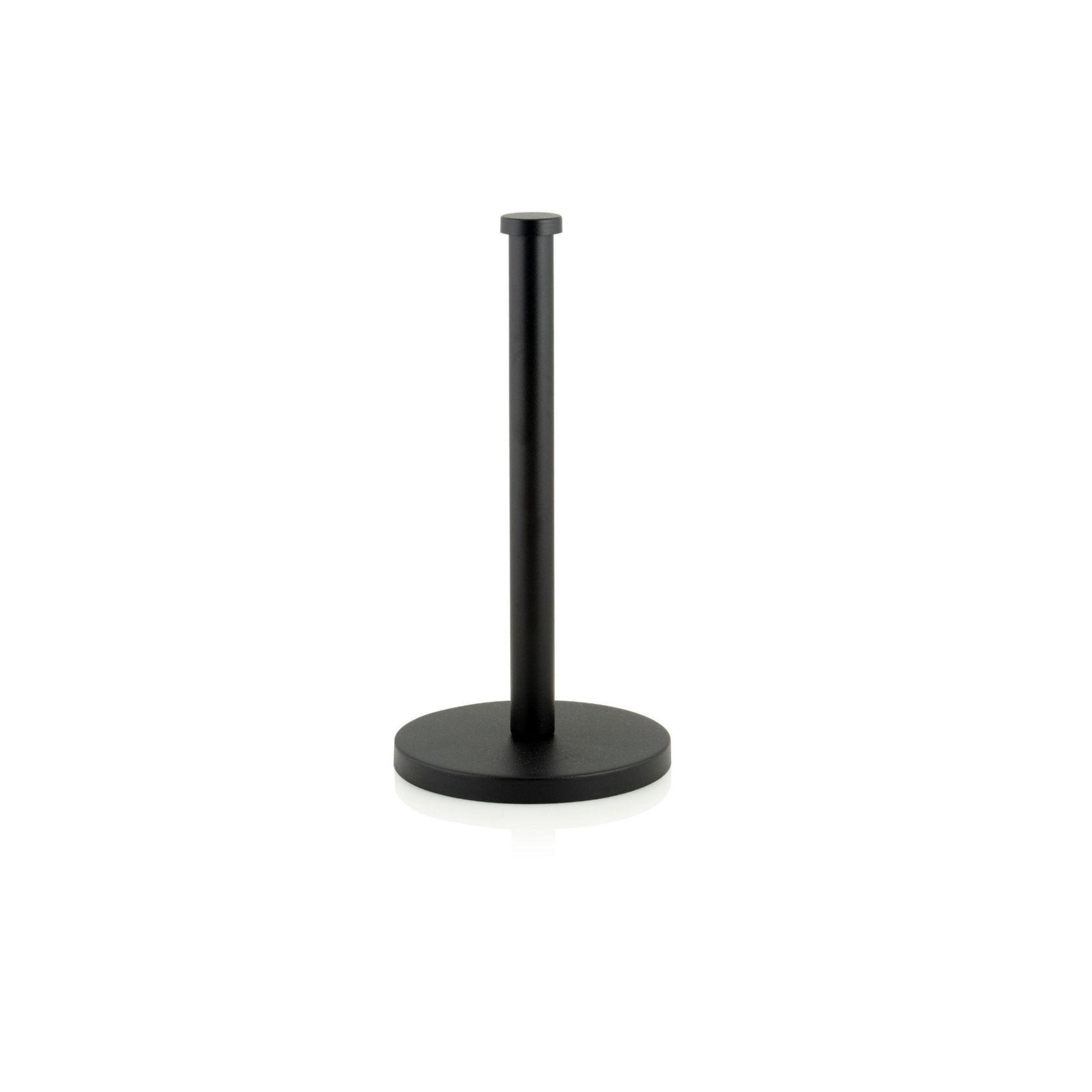 Black metal kitchen roll holder