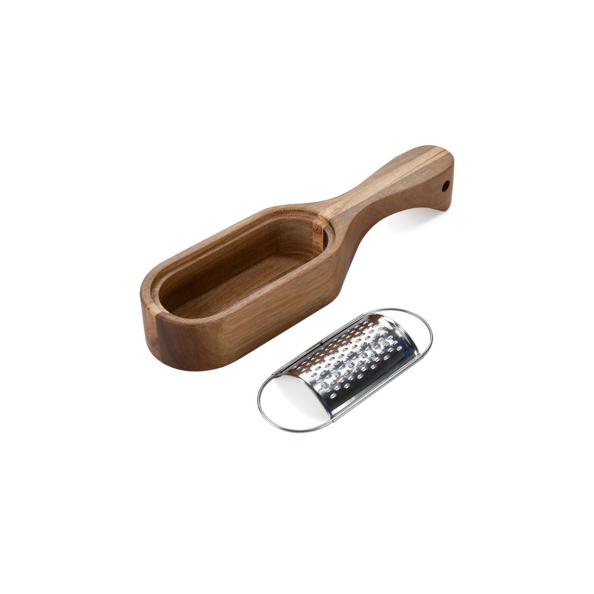 Rallador de cocina con soporte de madera