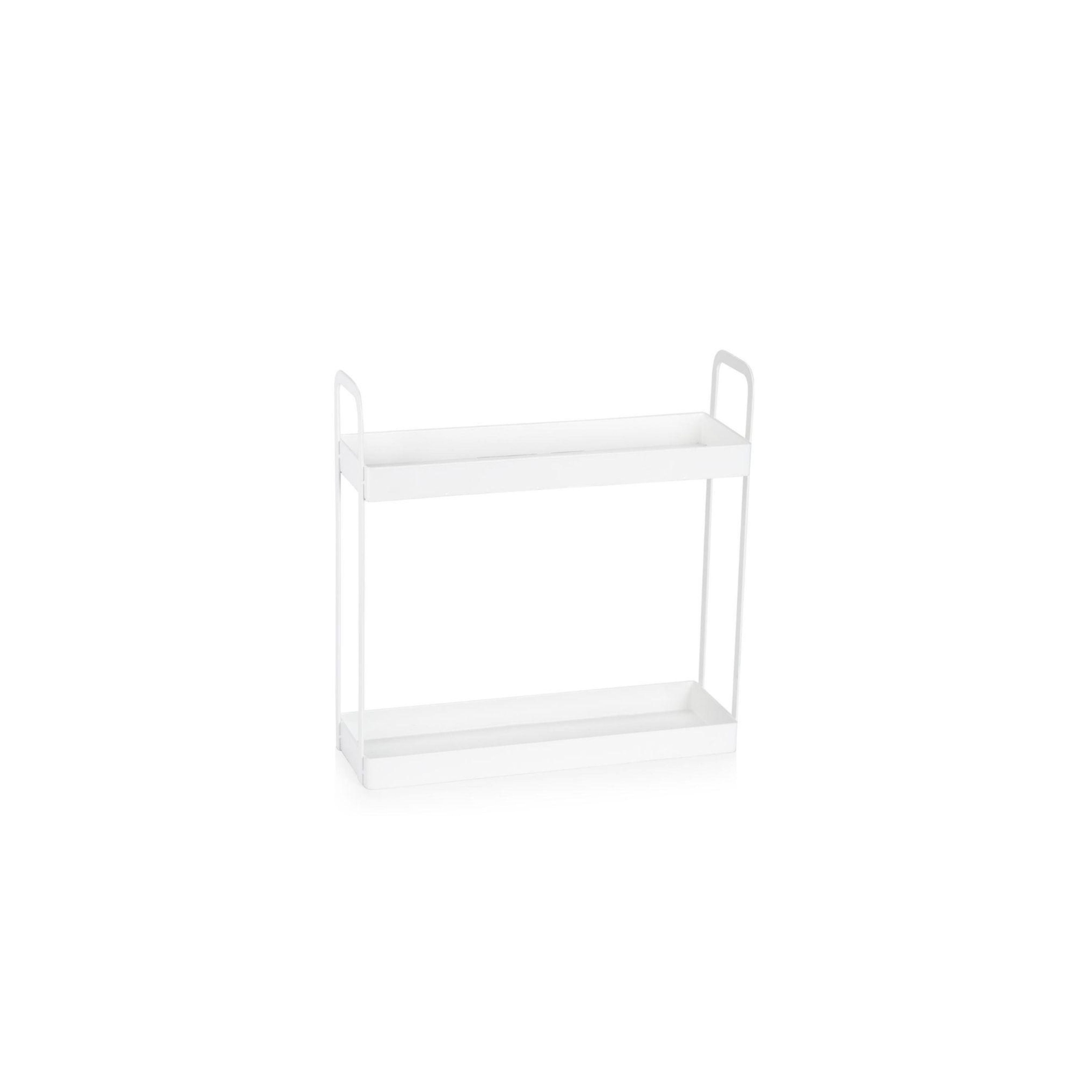 White metal spice rack organizer