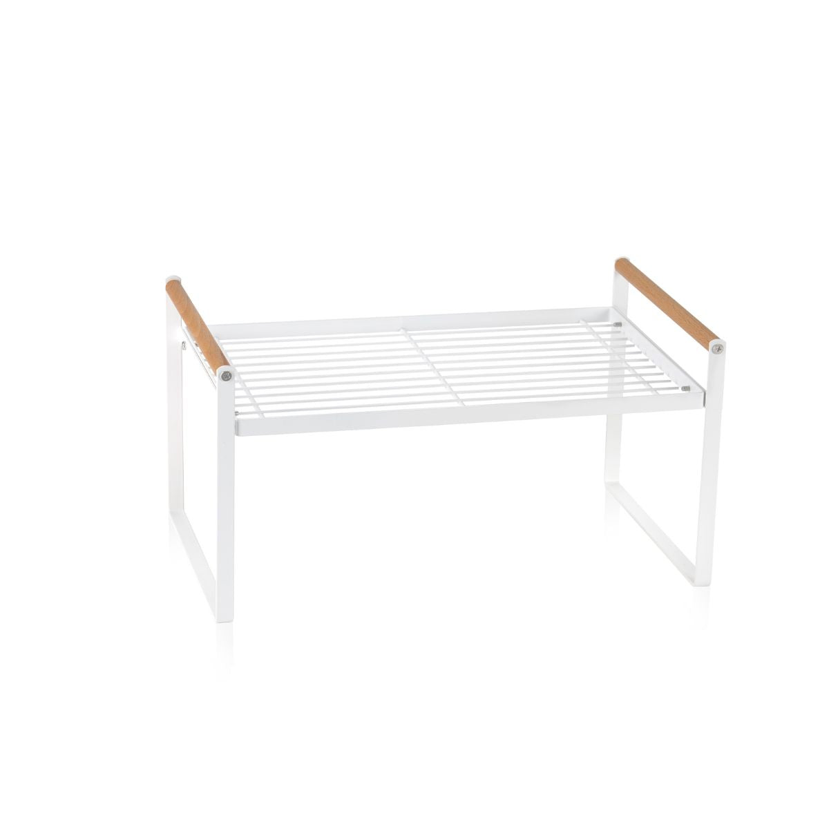 Organizador de cocina de metal blanco