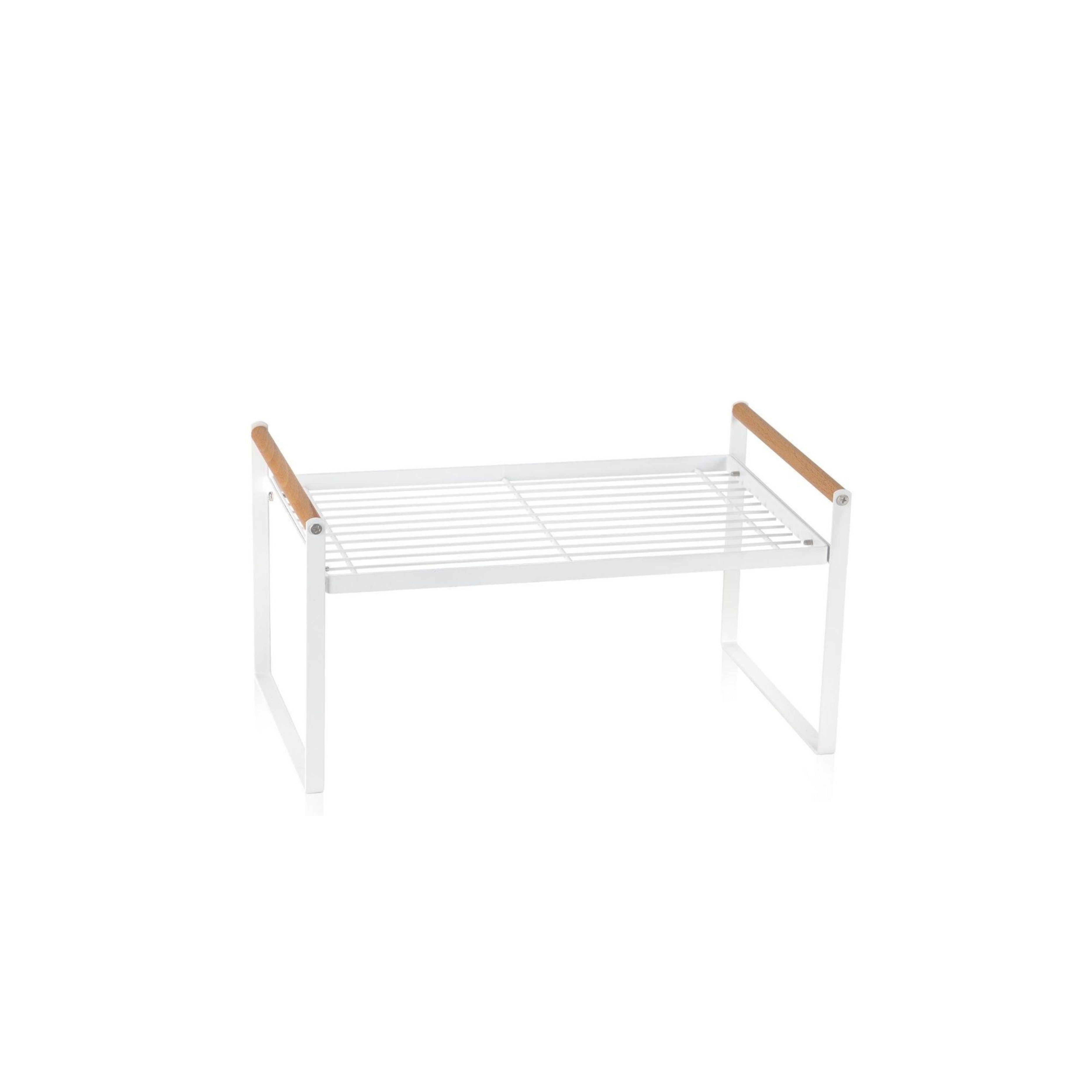 White metal kitchen organizer