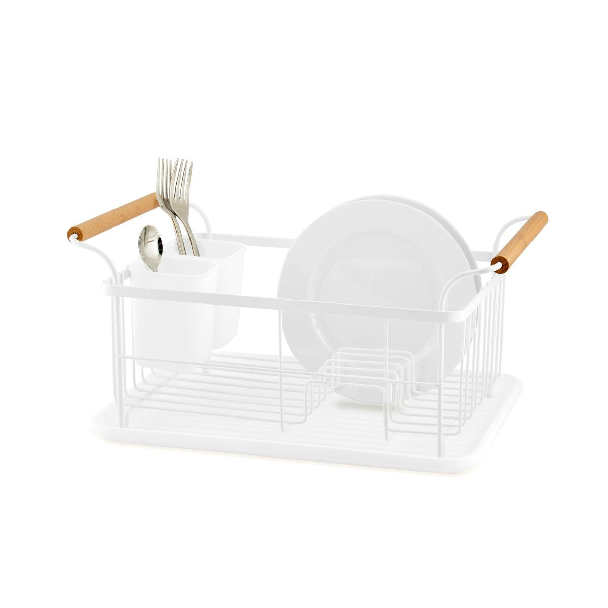 Escurreplatos de cocina blanco de metal