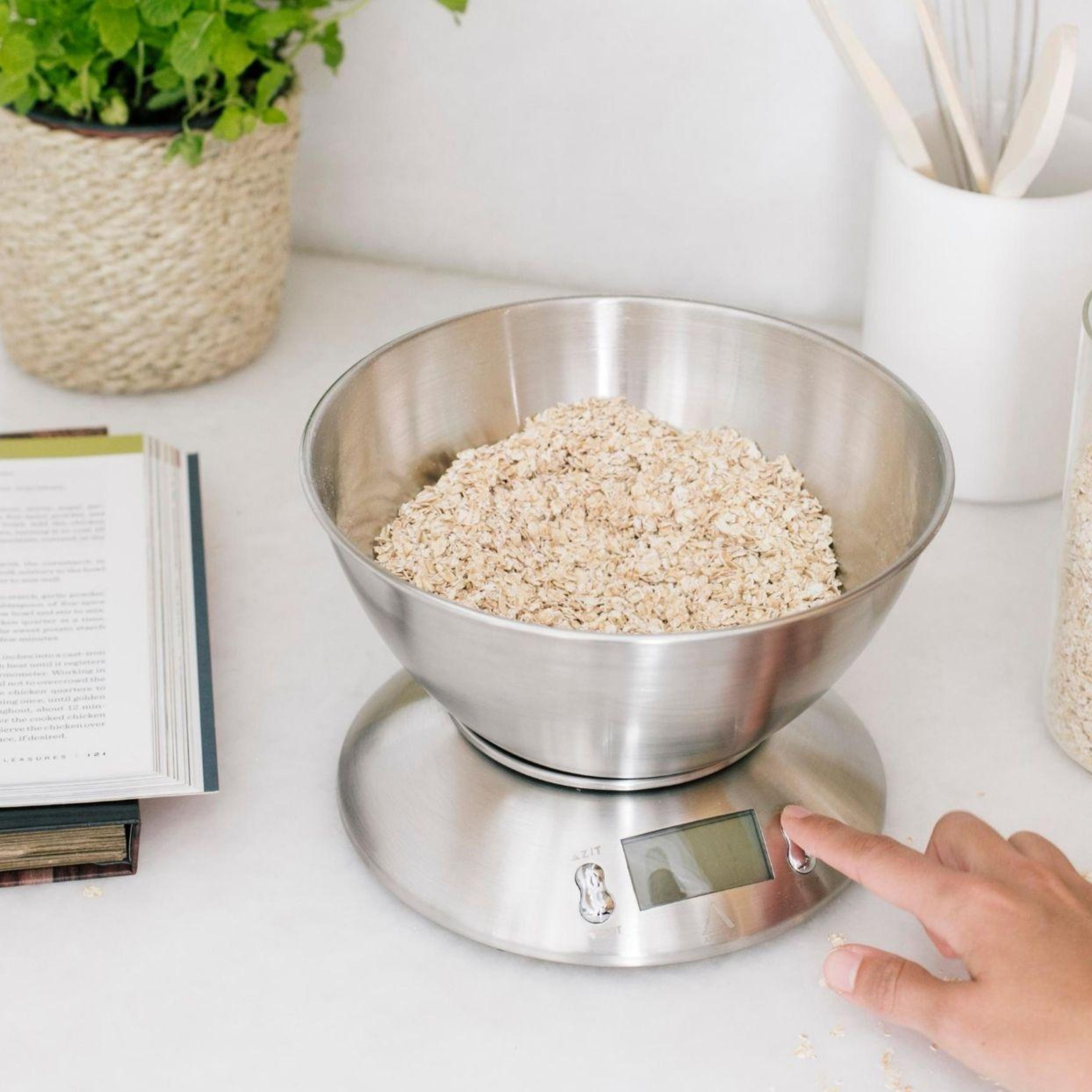 Báscula de cocina digital con cuenco extraíble