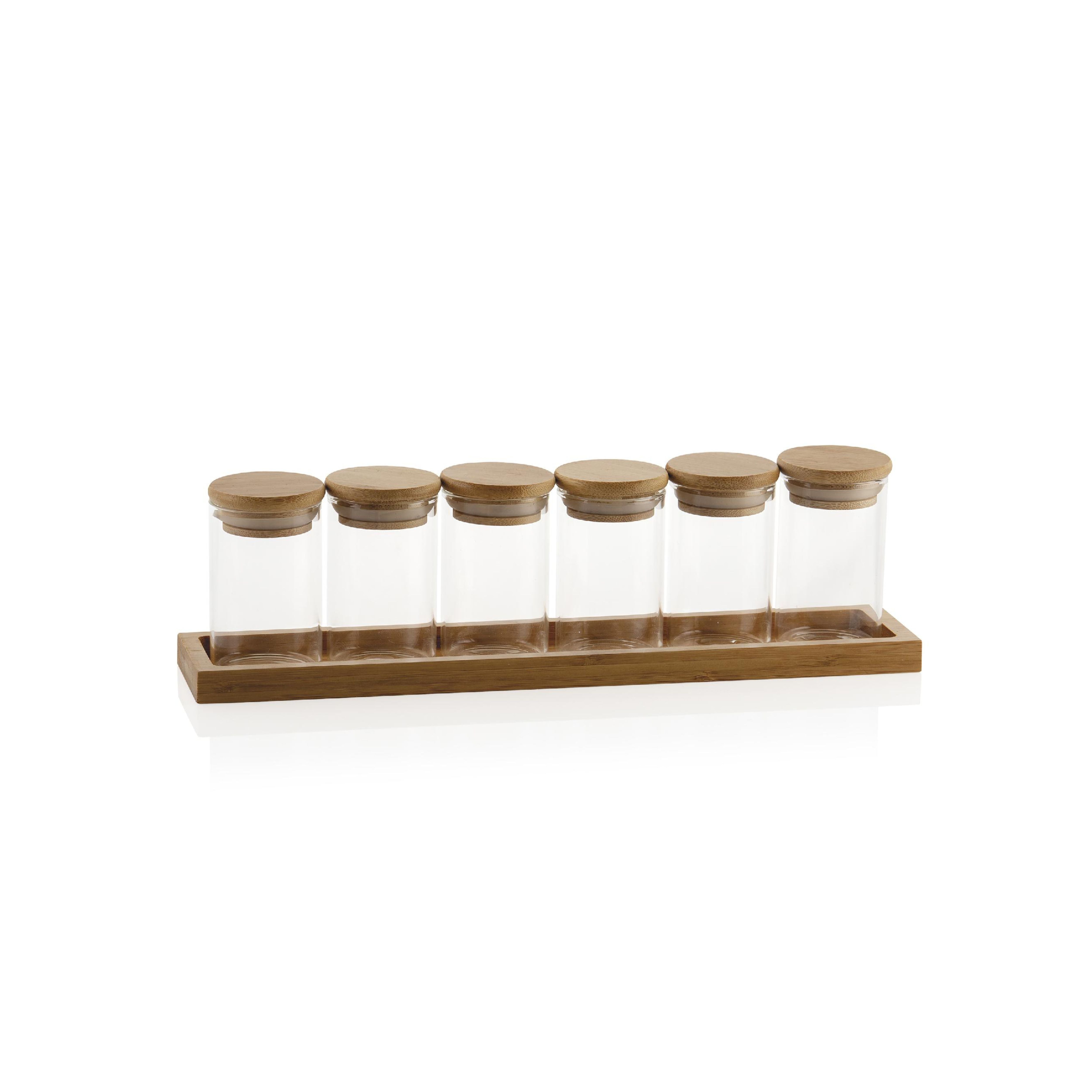 Bamboo kitchen spice rack
