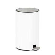 Cubo de basura de cocina blanco de metal