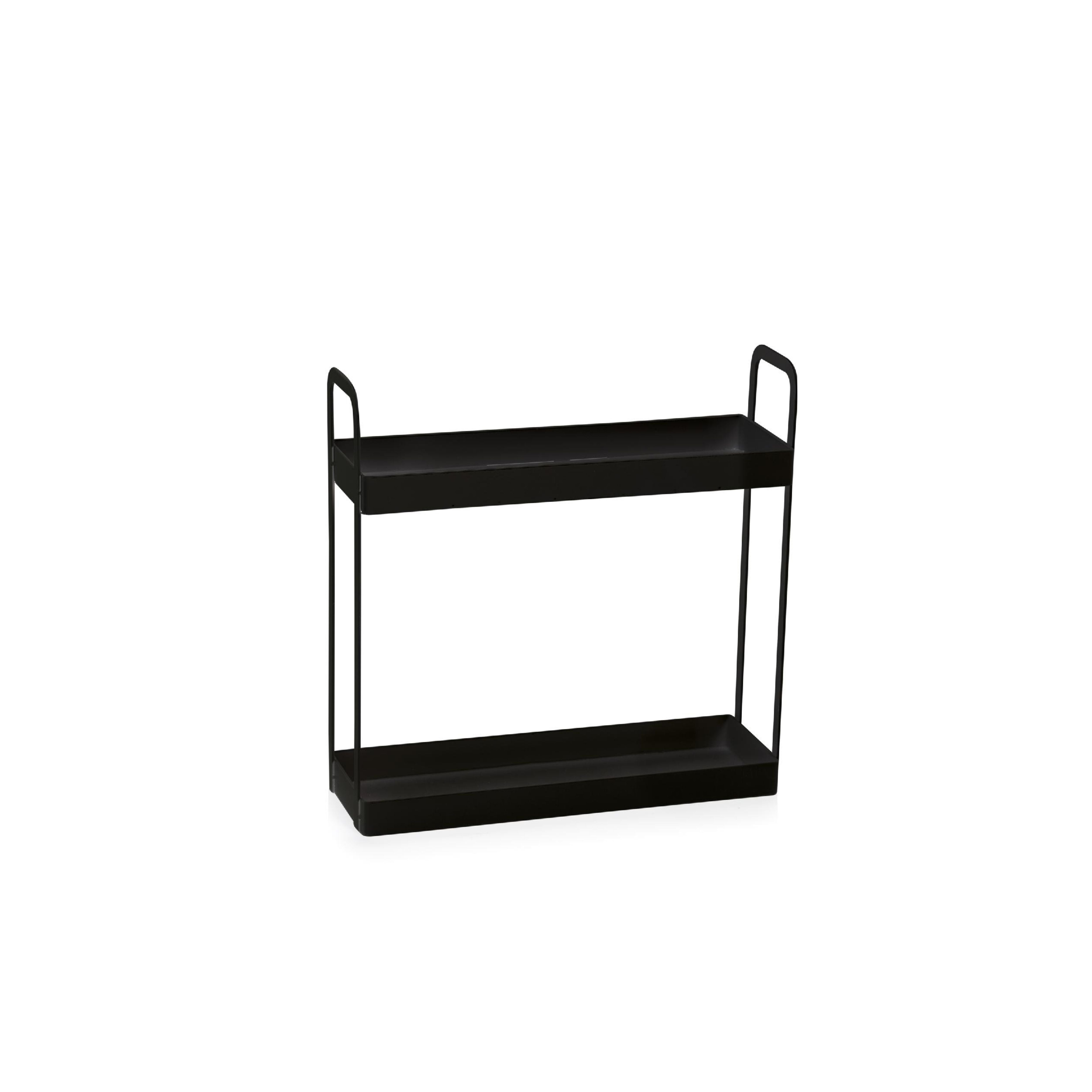 Black metal spice rack organizer