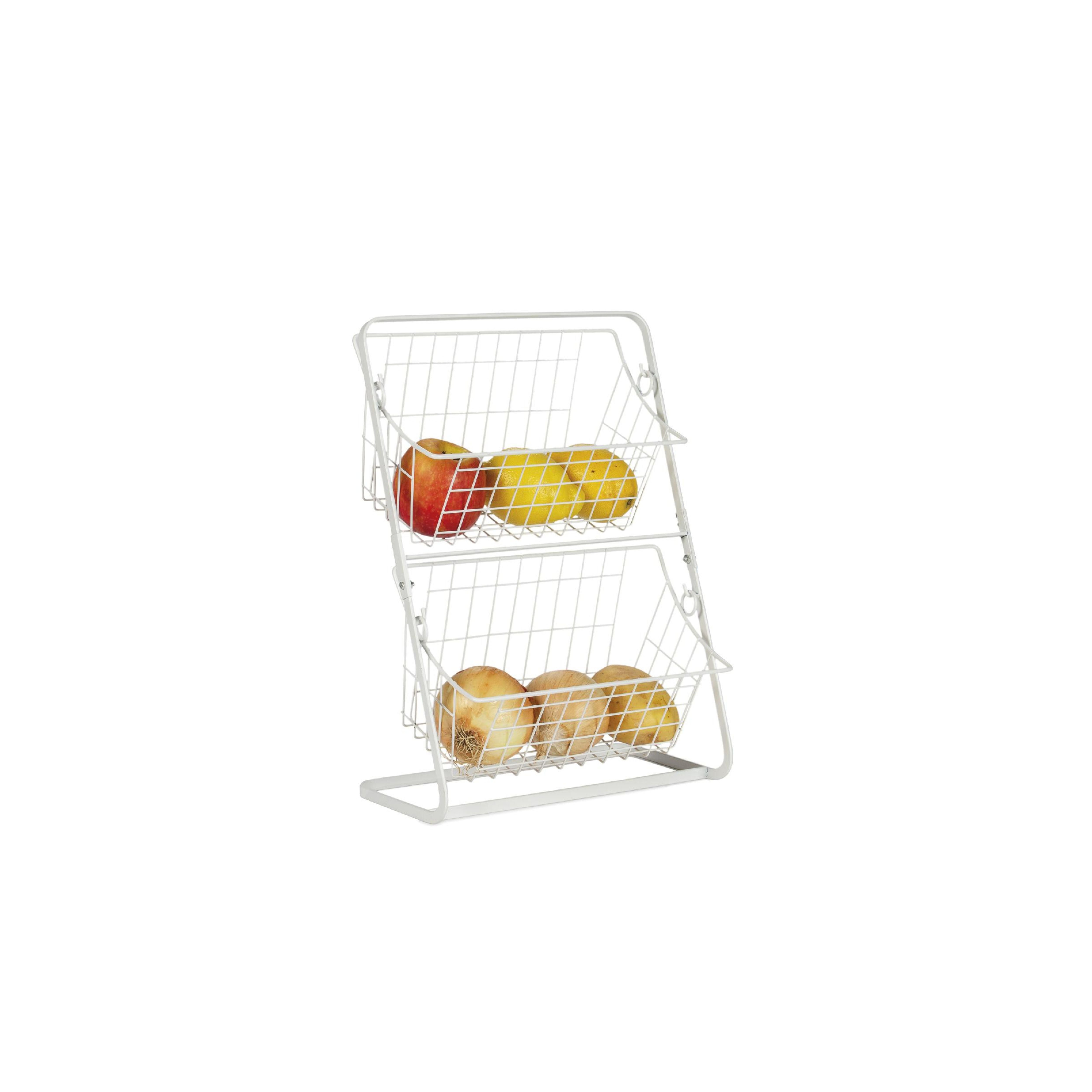 White metal vegetable organizer