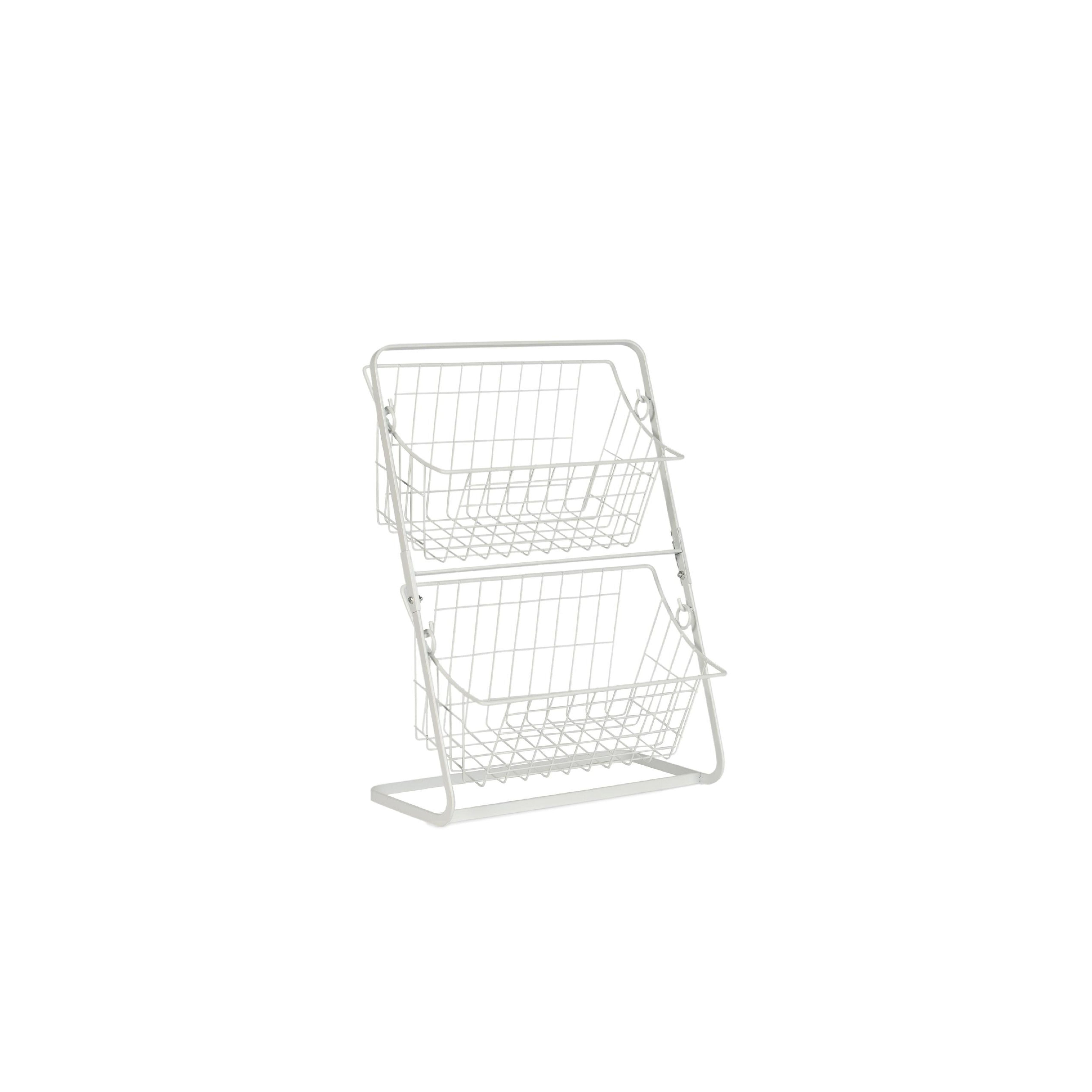 White metal vegetable organizer