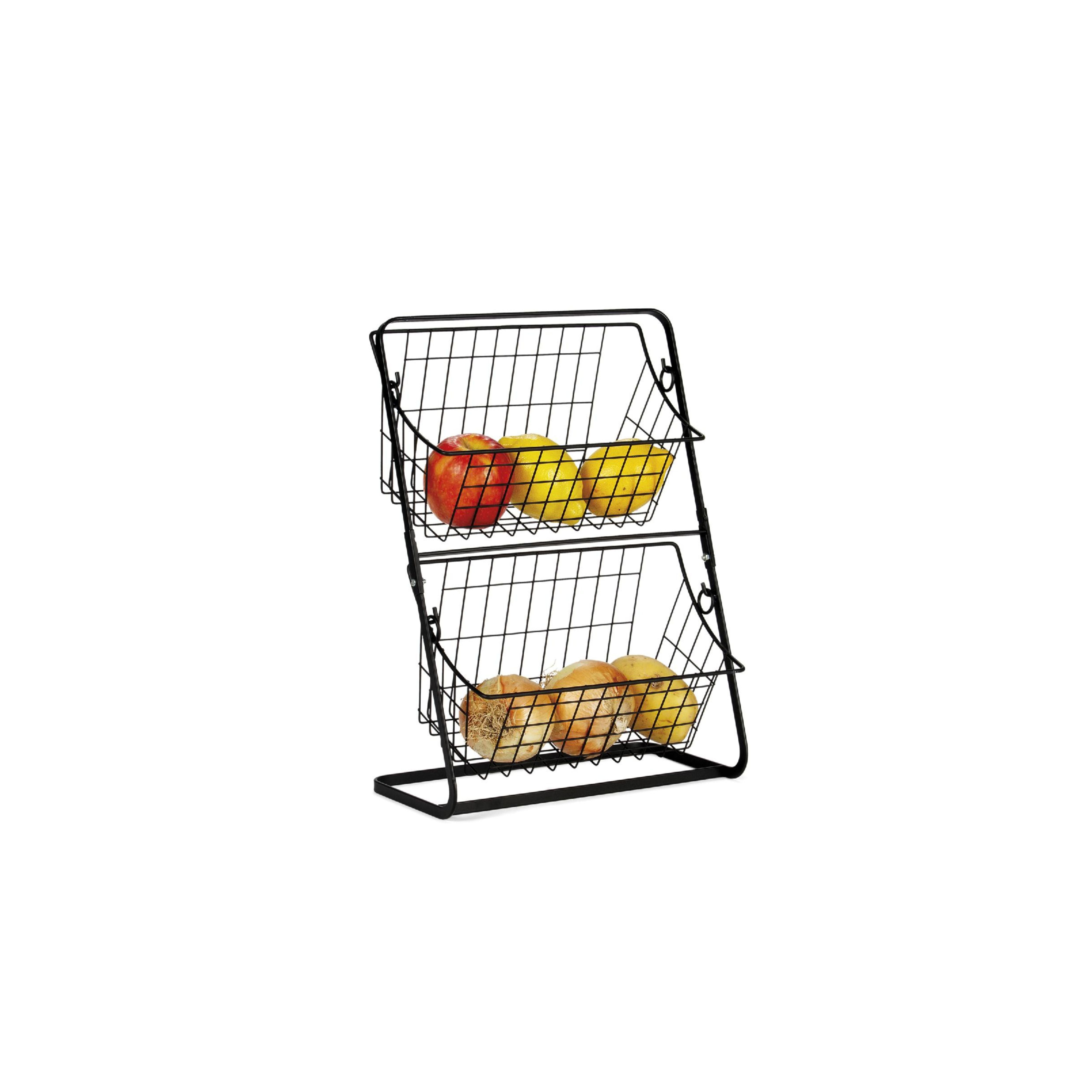 Black metal vegetable organizer