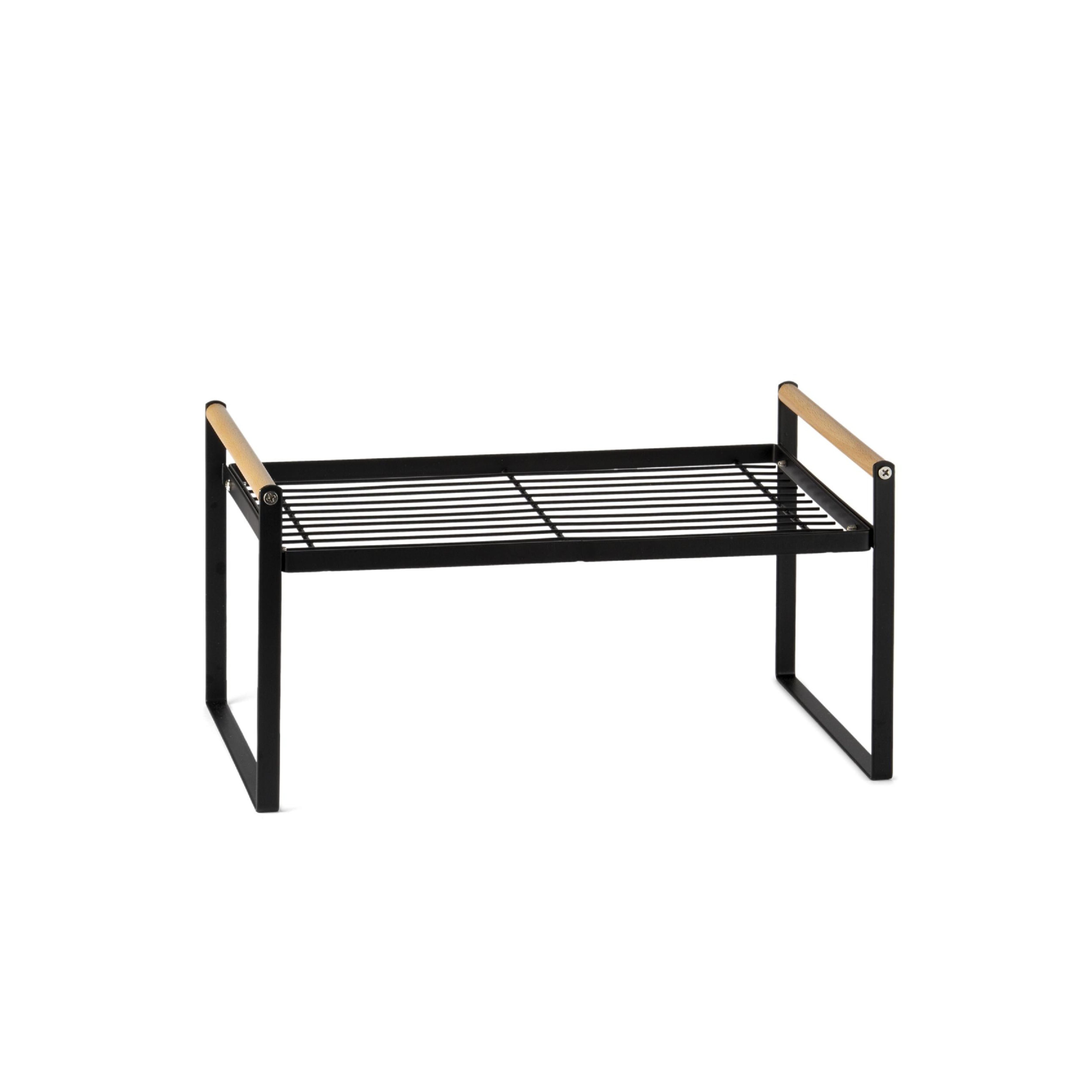 Black metal kitchen organizer
