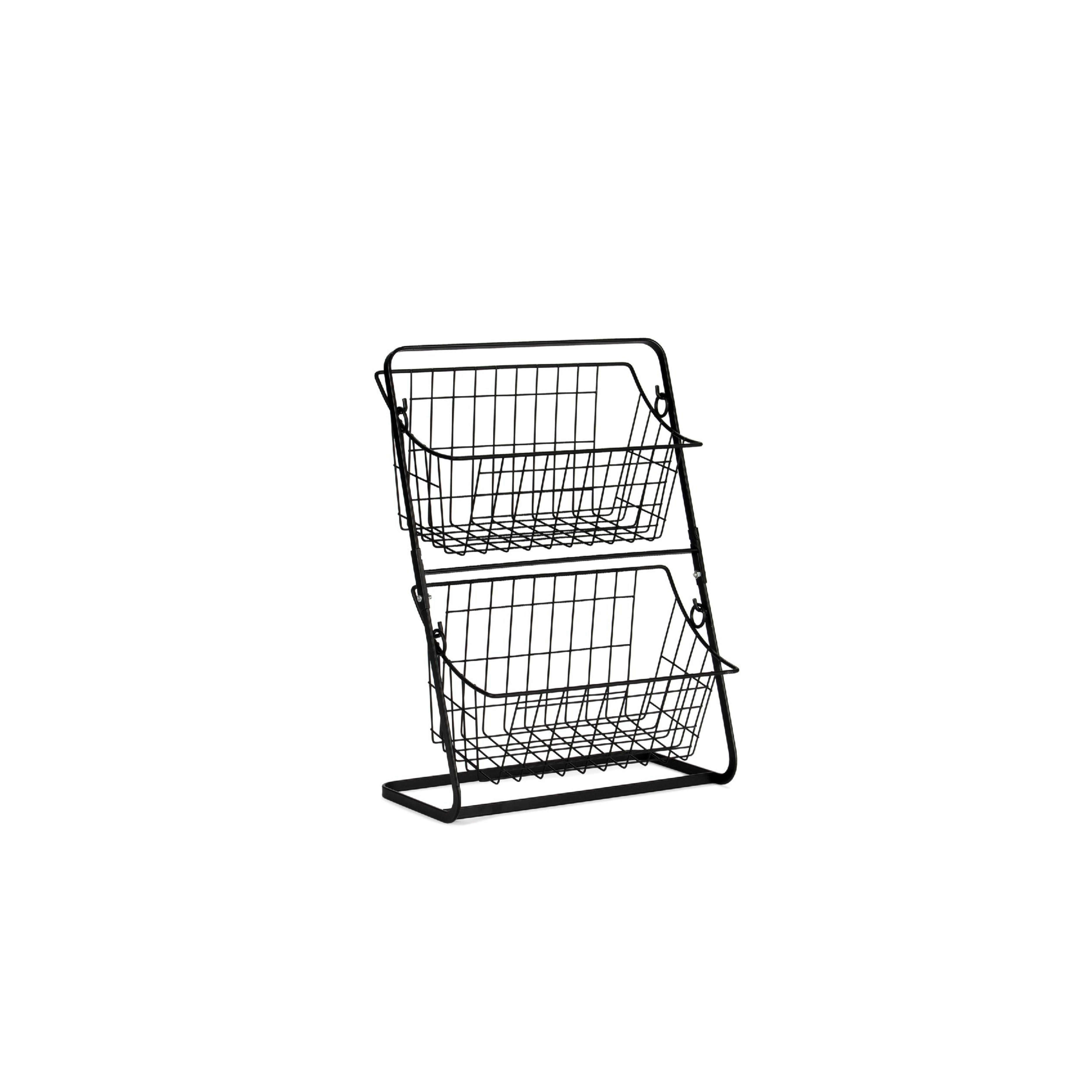 Black metal vegetable organizer