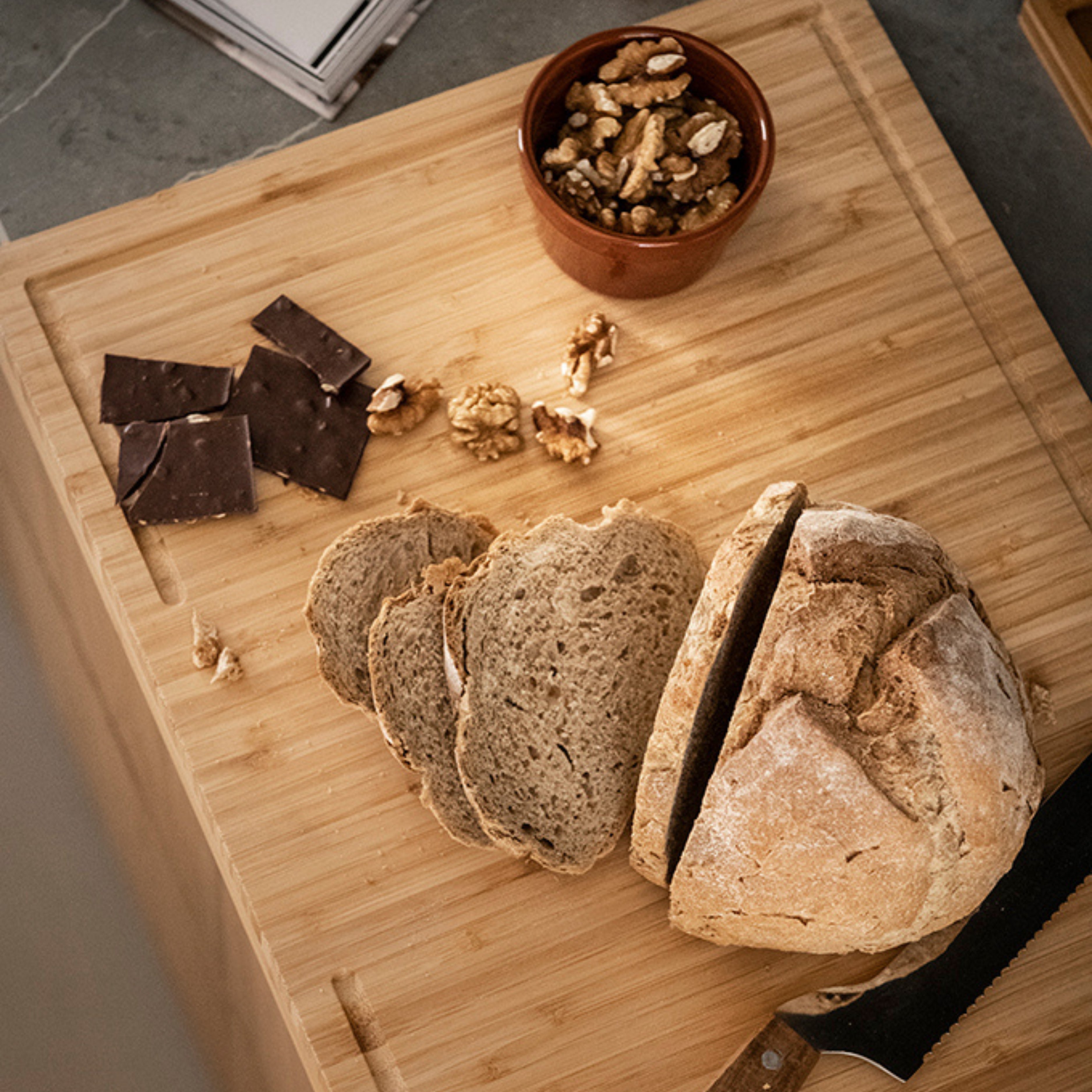 Bamboo cutting board for kitchen